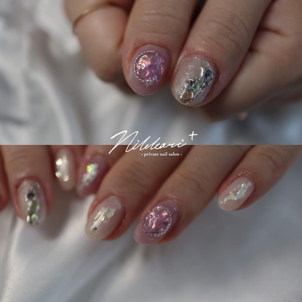 #ネイル,#宝石ネイル,#ぷにぷにネイル,#ニュアンスネイル,#綺麗めネイル,#北九州ネイル,#トーマネイル,#韓国ネイルのネイルデザイン