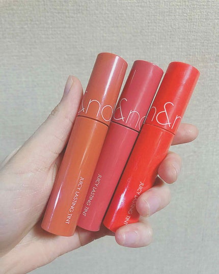 ジューシーラスティングティント/rom&nd/リップティントを使ったクチコミ(1枚目)