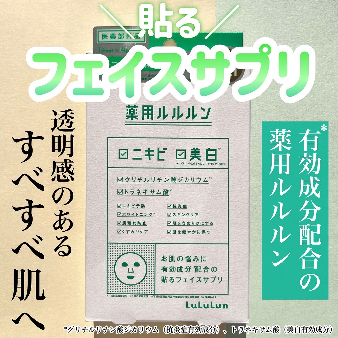 薬用ルルルン 美白アクネ/ルルルン/シートマスク・パックを使ったクチコミ(1枚目)