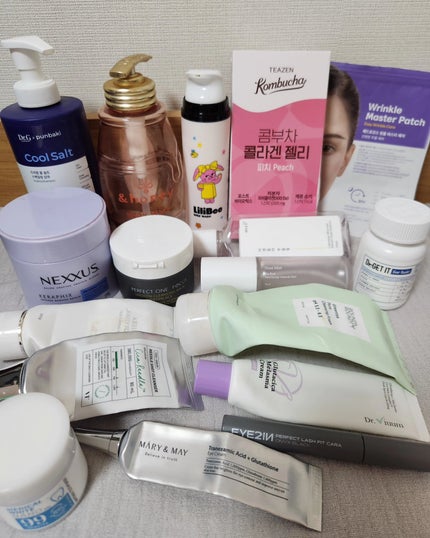 mochi.フォロバ on LIPS 「💖7月使い切りほぼ韓国🇰🇷身の回り韓国に囲まれてるのが幸せ💞洗..」(1枚目)