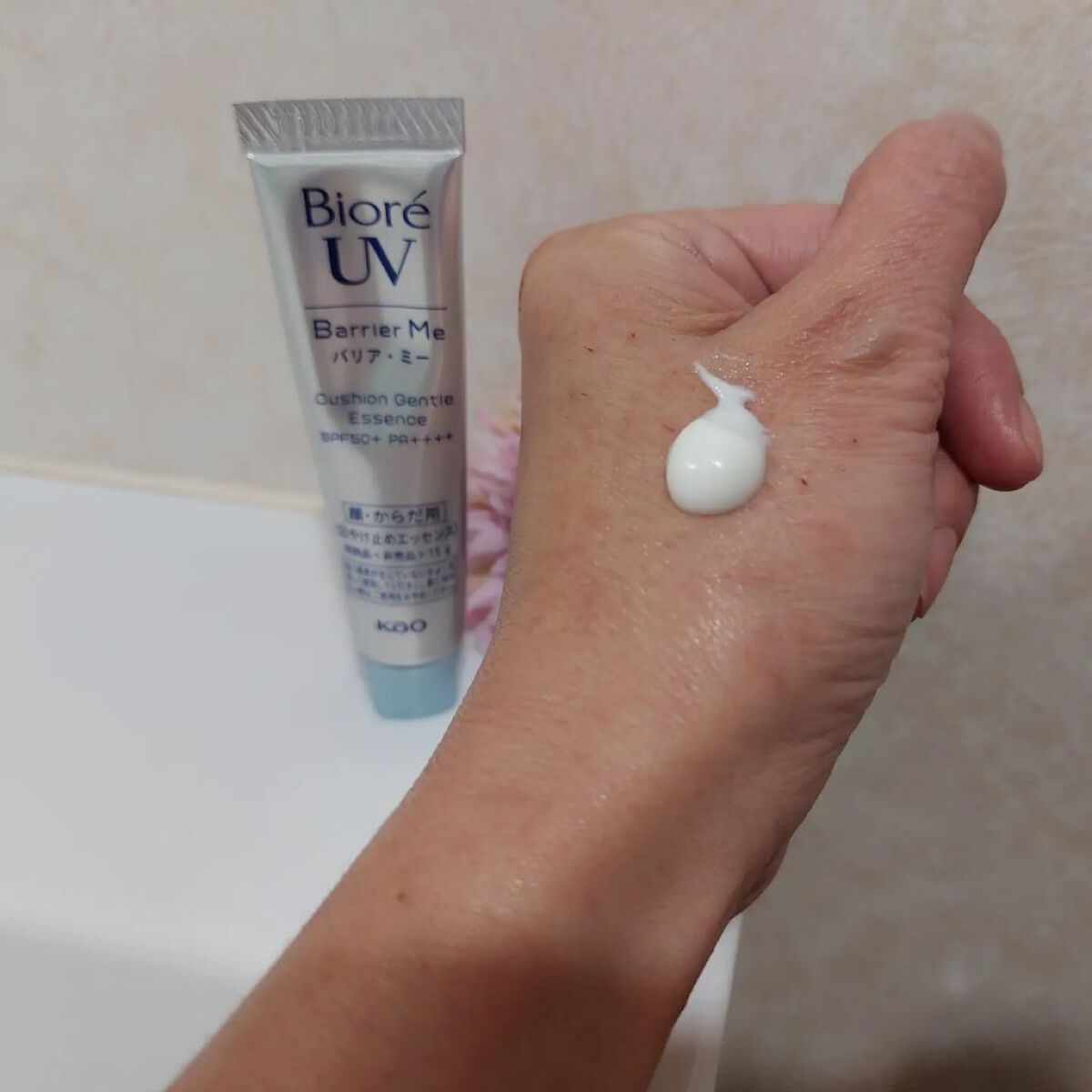 ビオレUV バリアミー クッションジェントルエッセンス		/ビオレ/日焼け止めクリームを使ったクチコミ（2枚目）