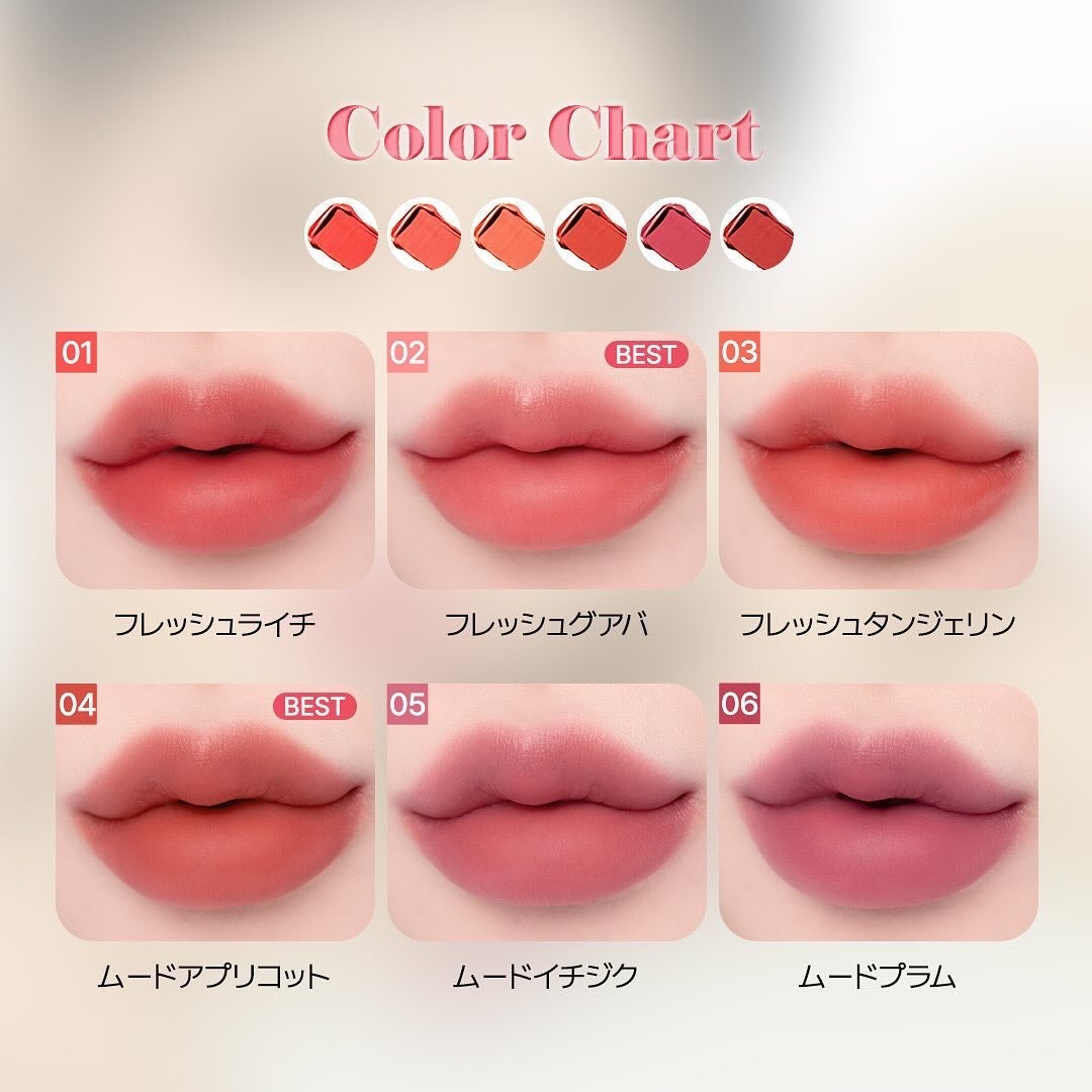 ライトオンベルベットティント/ネイチャーリパブリック/リップティントを使ったクチコミ(3枚目)