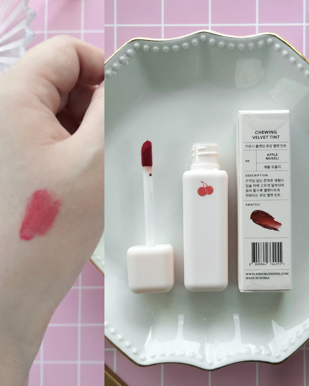 チューインガムベルベットティント/KIRSH(キルシー)/リップティントを使ったクチコミ（3枚目）