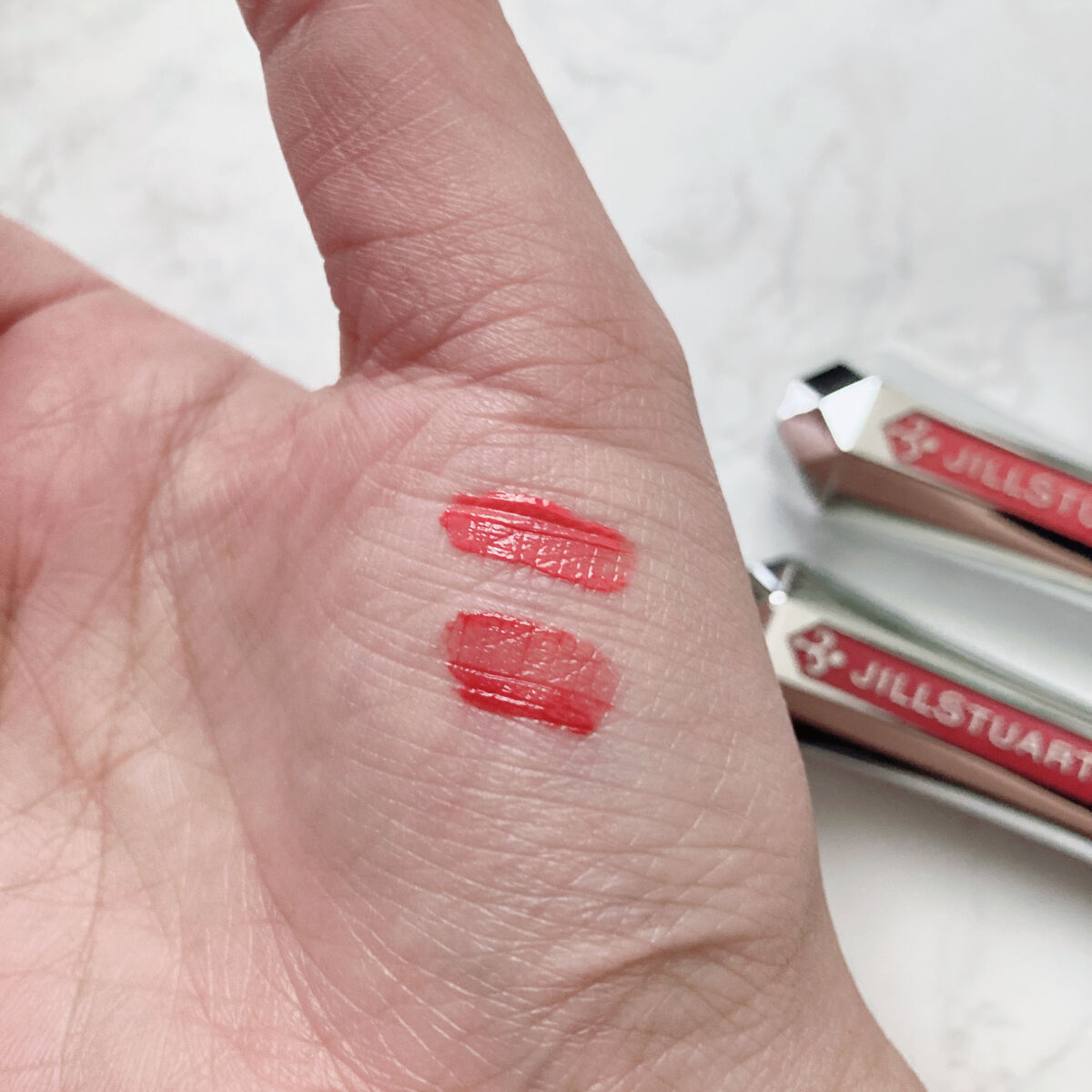 ジルスチュアート タイムレスグロウ ルージュティント 03 still with you/JILL STUART/リップティントを使ったクチコミ（2枚目）