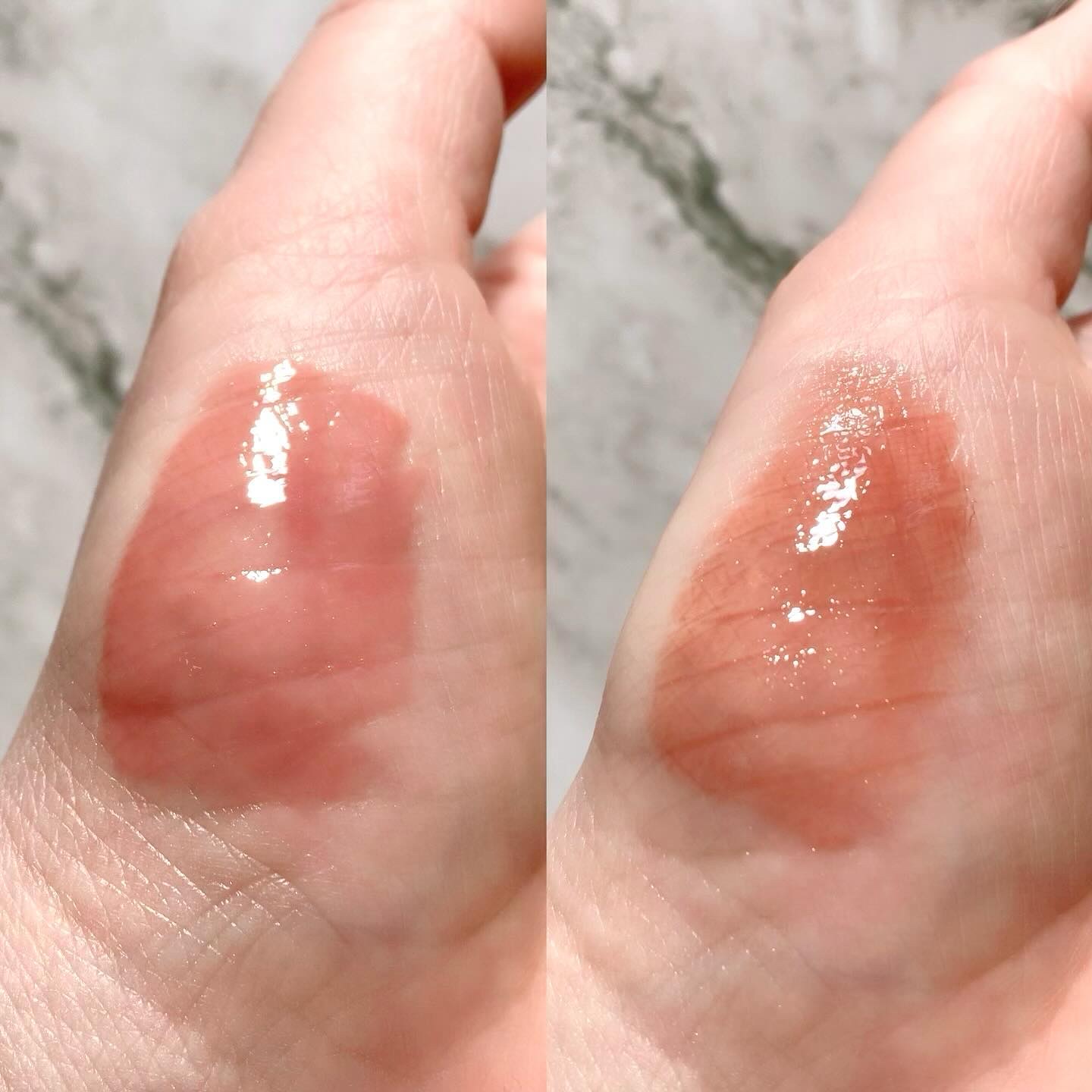 グラスティングカラーグロス/rom&nd/リップグロスを使ったクチコミ（2枚目）