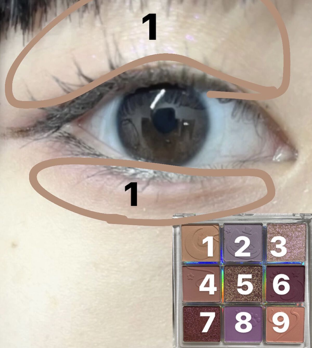 クォーツ 9色アイシャドウパレット(ドリームランドアイシャドウ)/ZEESEA/アイシャドウパレットを使ったクチコミ（2枚目）