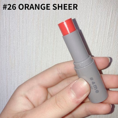 リップスティック 26# ORANGE SHEER/#4me by GU/口紅を使ったクチコミ（3枚目）
