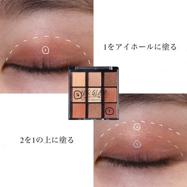 UR GLAM　BLOOMING EYE COLOR PALETTE/U R GLAM/パウダーアイシャドウを使ったクチコミ（2枚目）