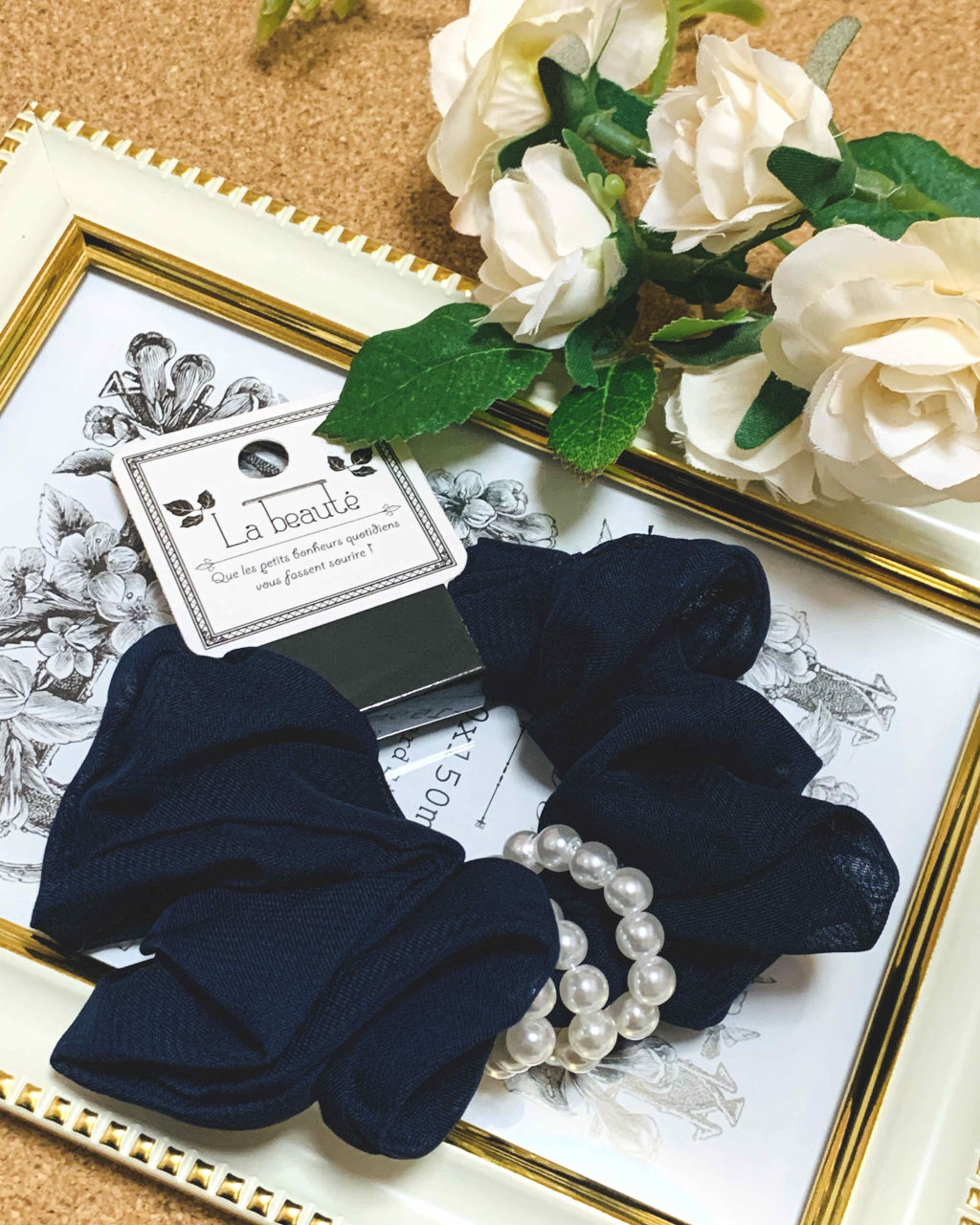 3連パール付シュシュ/キャンドゥ/ヘアアクセサリーを使ったクチコミ（1枚目）