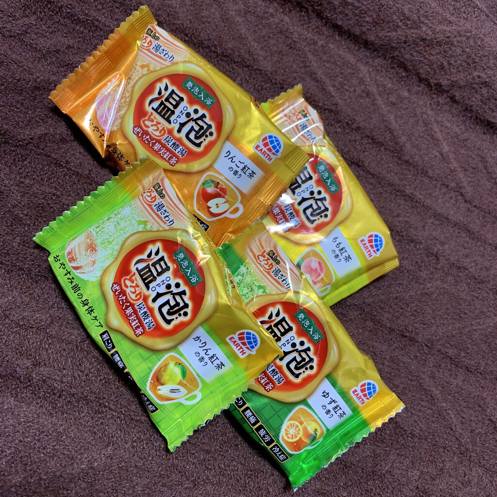 とろり炭酸湯 ぜいたく果実紅茶 12錠入/温泡/炭酸系入浴剤を使ったクチコミ（2枚目）