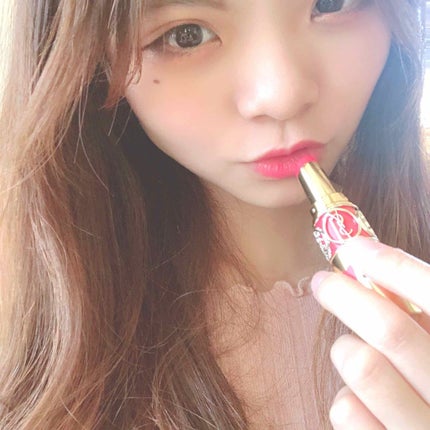 ルージュ ヴォリュプテ シャイン/YVES SAINT LAURENT BEAUTE/口紅を使ったクチコミ(2枚目)