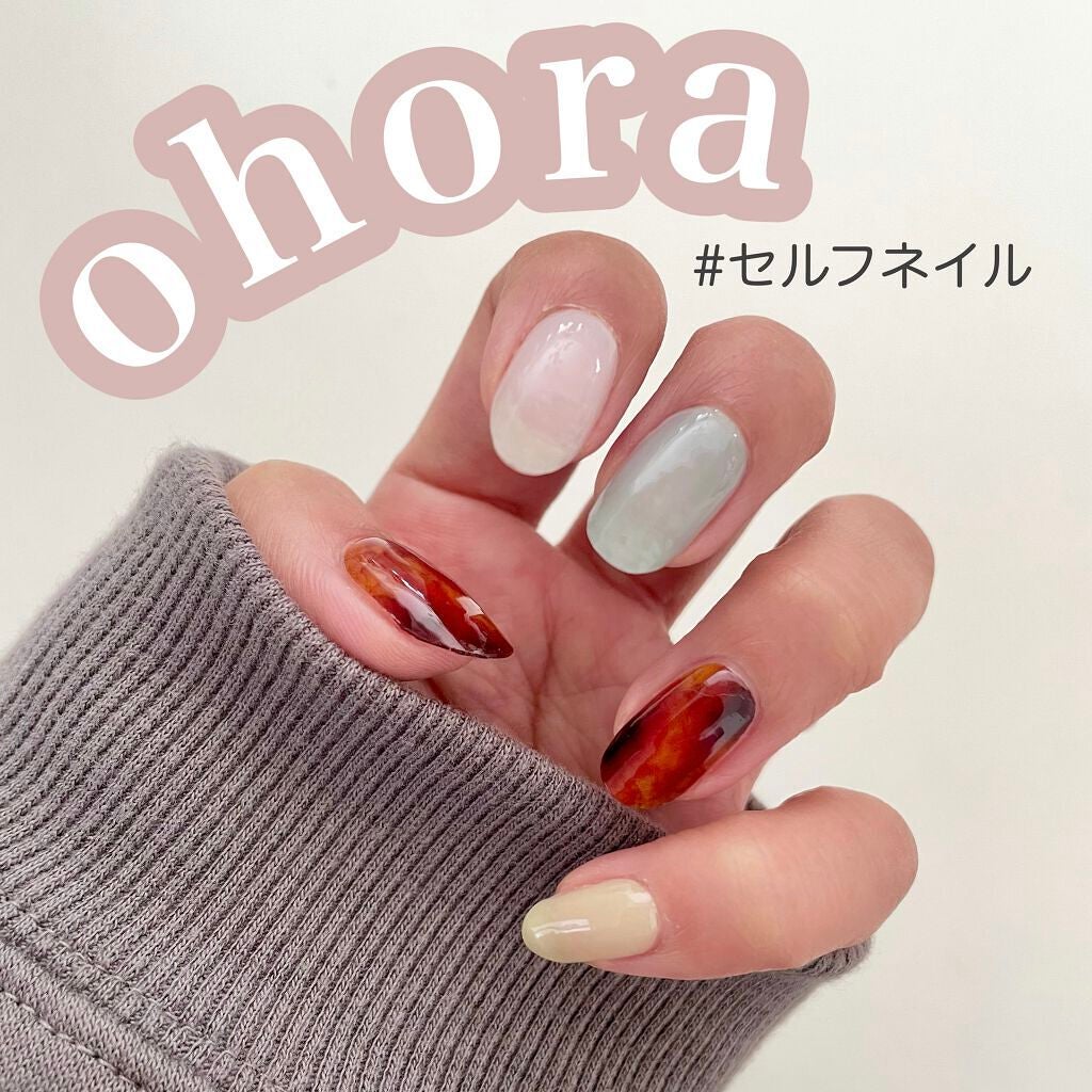 みーきです。 on LIPS 「もう手放せない🥺ohoraネイル🖤前回に引き続き、ohoraで..」(1枚目)