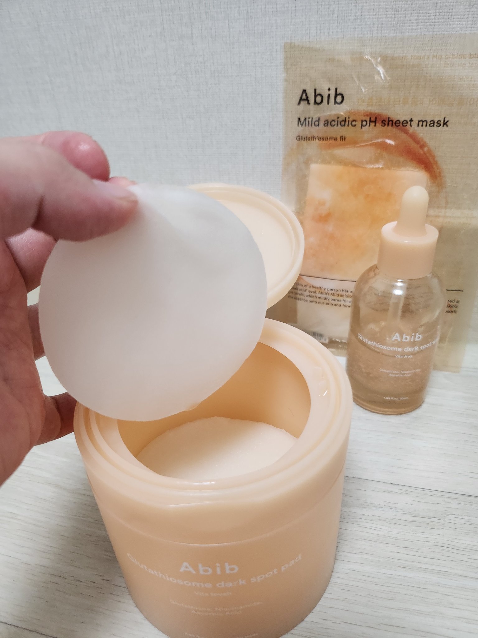 弱酸性pHシートマスク  グルタチオンソームフィット/Abib /シートマスク・パックを使ったクチコミ（2枚目）