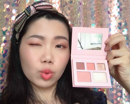 JUDYDOLL Mini all-in-oneのクチコミ「🧸 judydollの
3色アイシャドウ+ハイライト+チーク
パレット
01番のピーチ🍑です.....」(2枚目)