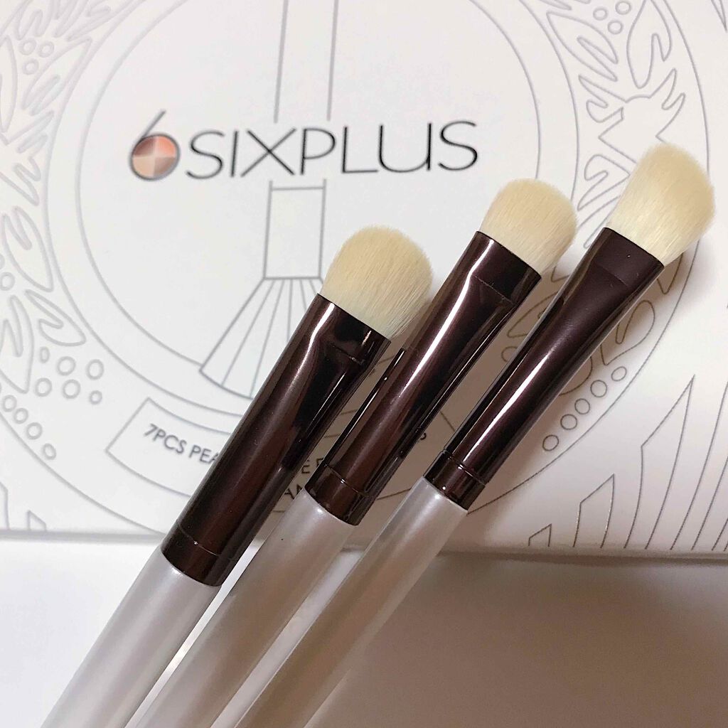 SIXPLUS ホワイトパール アイメイクブラシ 7本セット/SIXPLUS/メイクブラシを使ったクチコミ(2枚目)