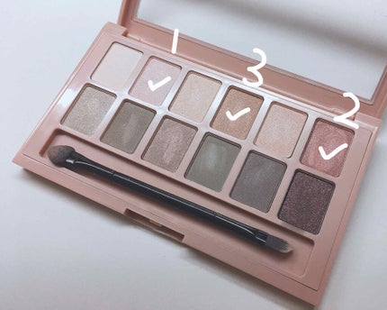ヌードパレット ブラッシュド/MAYBELLINE NEW YORK/アイシャドウパレットを使ったクチコミ(2枚目)
