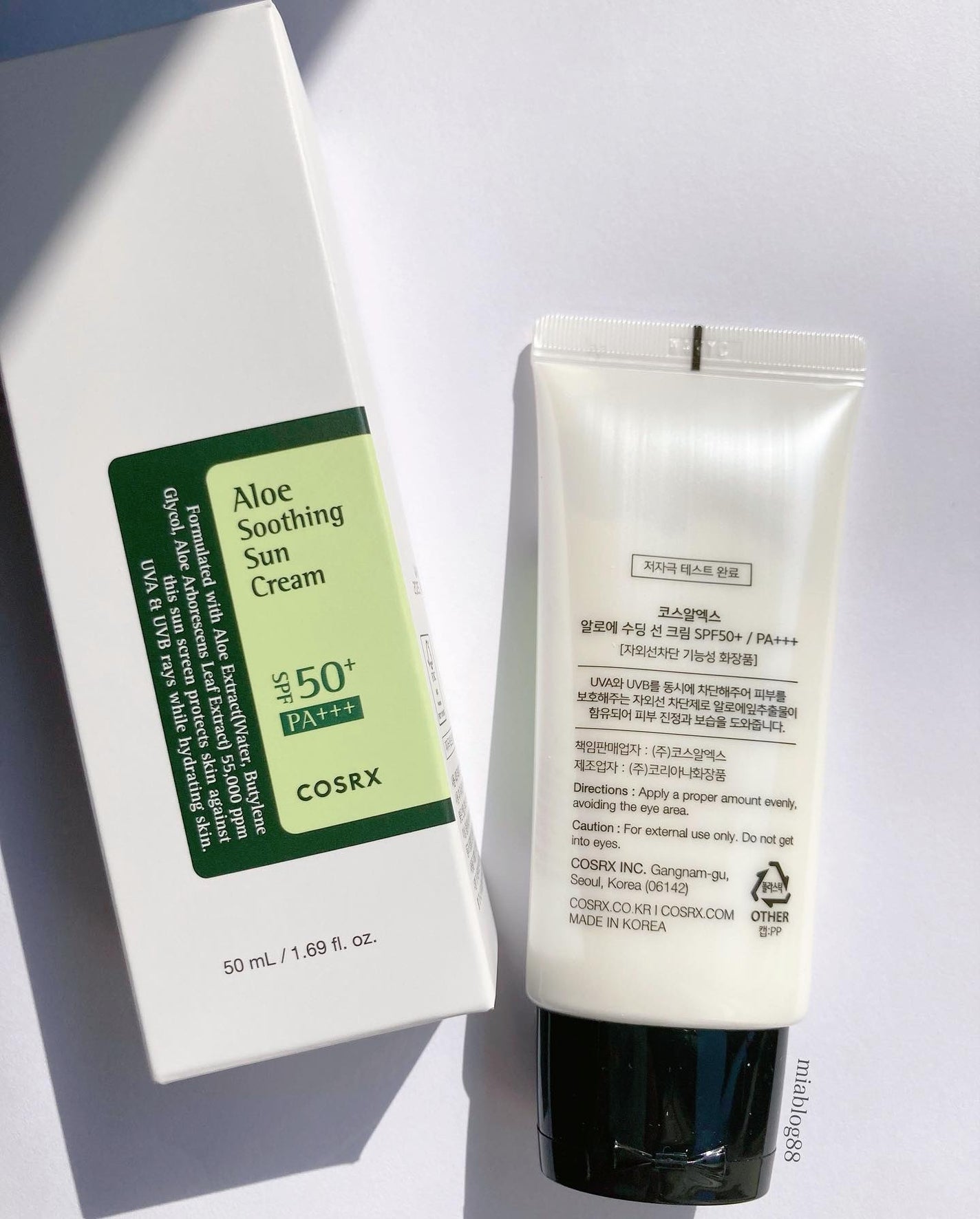 アロエスージングUVクリーム SPF50+ PA+++/COSRX/日焼け止めクリームを使ったクチコミ(3枚目)