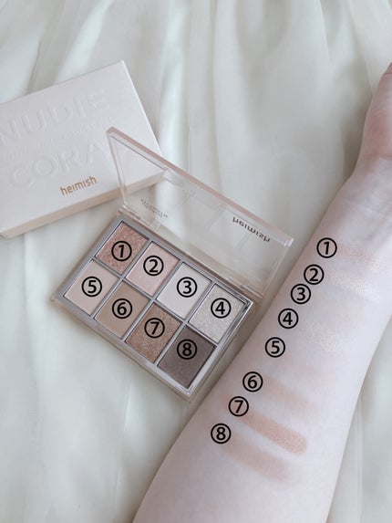 heimish デイリーズムリクイドリップスティックのクチコミ「Heimish
・デイリズムアイパレット
Nudie Rose・Nudie Coral
・デイ.....」(2枚目)