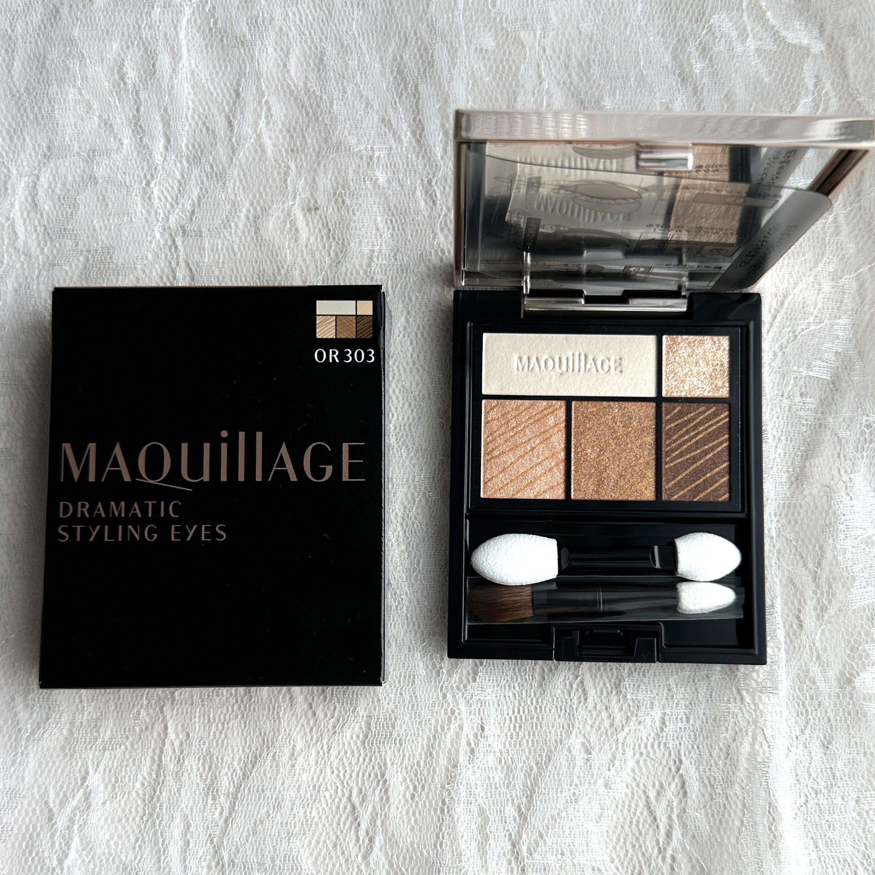 ドラマティックスタイリングアイズ OR303 オレンジキャラメル/マキアージュ/アイシャドウパレットを使ったクチコミ（3枚目）
