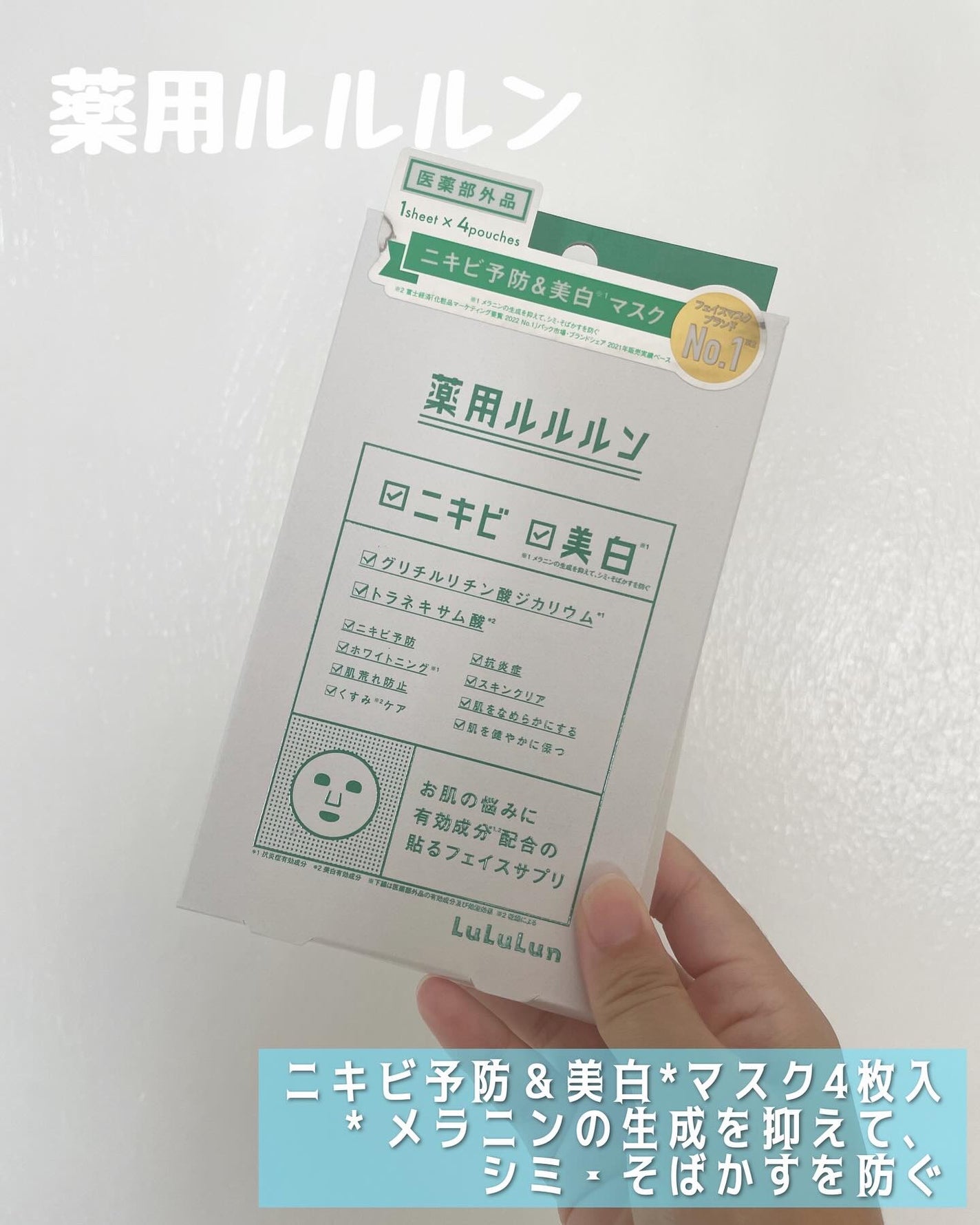 薬用ルルルン 美白アクネ/ルルルン/シートマスク・パックを使ったクチコミ(1枚目)