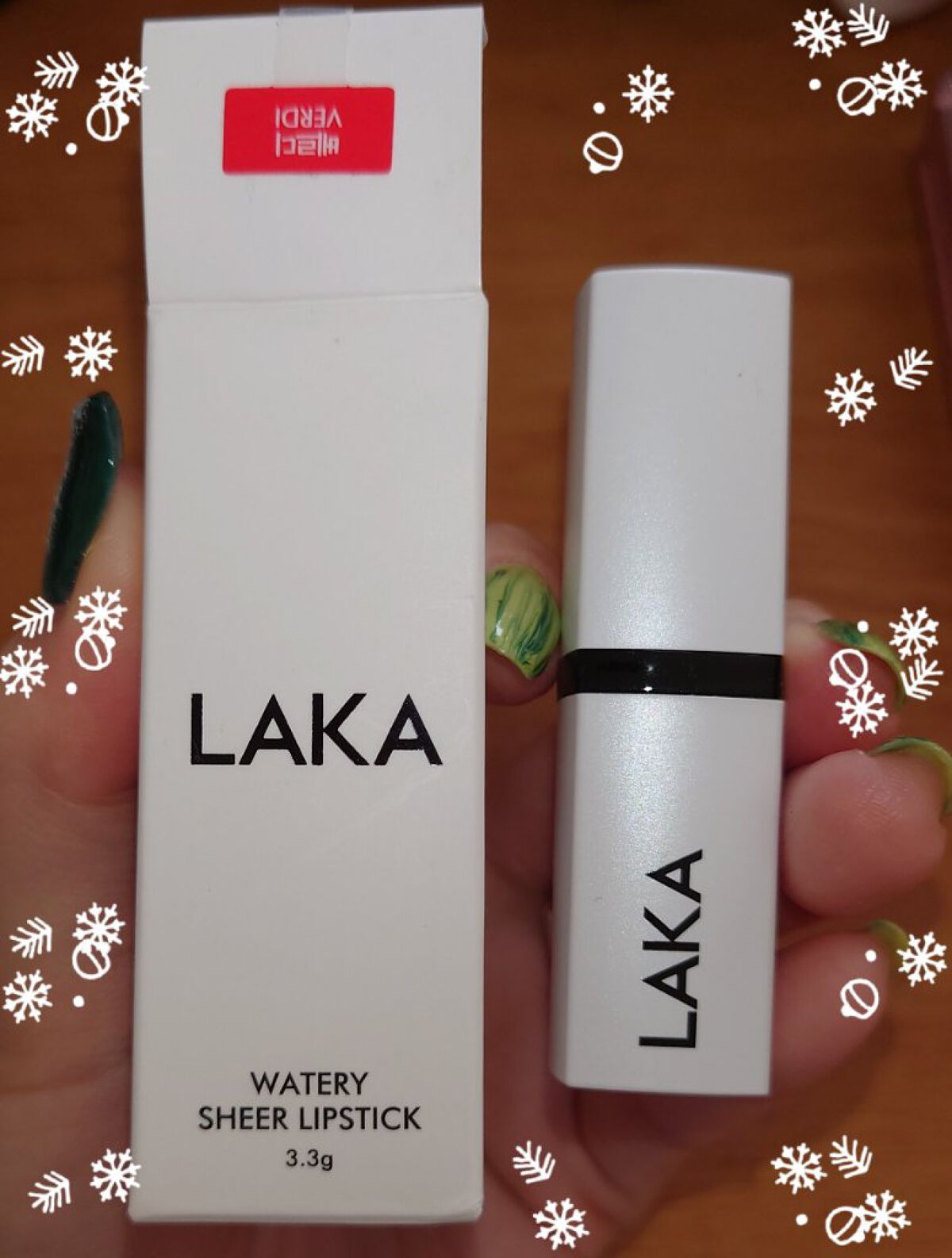 ウォータリーシアー リップスティック 07.VERDI/Laka/口紅を使ったクチコミ（1枚目）