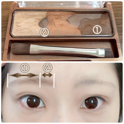 ノーズ&アイブロウパウダー/CEZANNE/パウダーアイブロウを使ったクチコミ(3枚目)