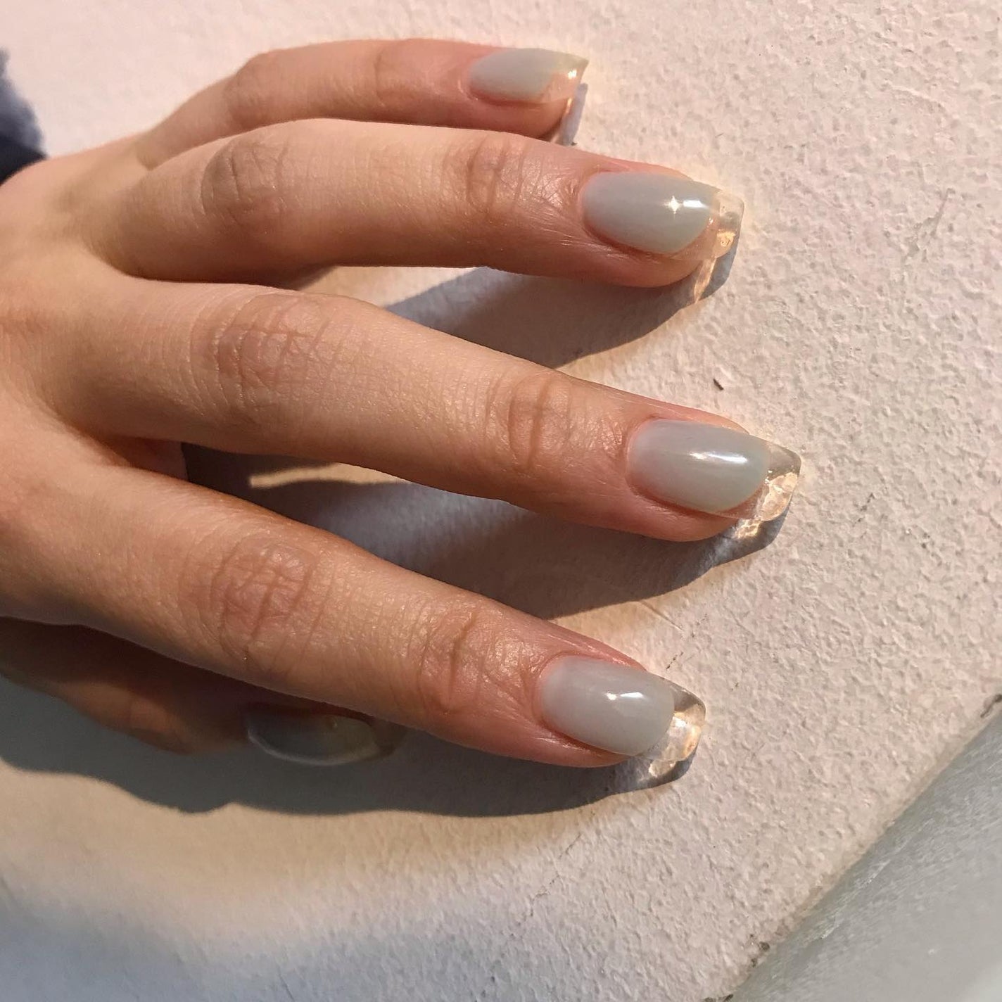 hiraichan on LIPS 「..⁑先端クリアフレンチ⁑...カラー部分はお好みで⸝⋆.....」(1枚目)