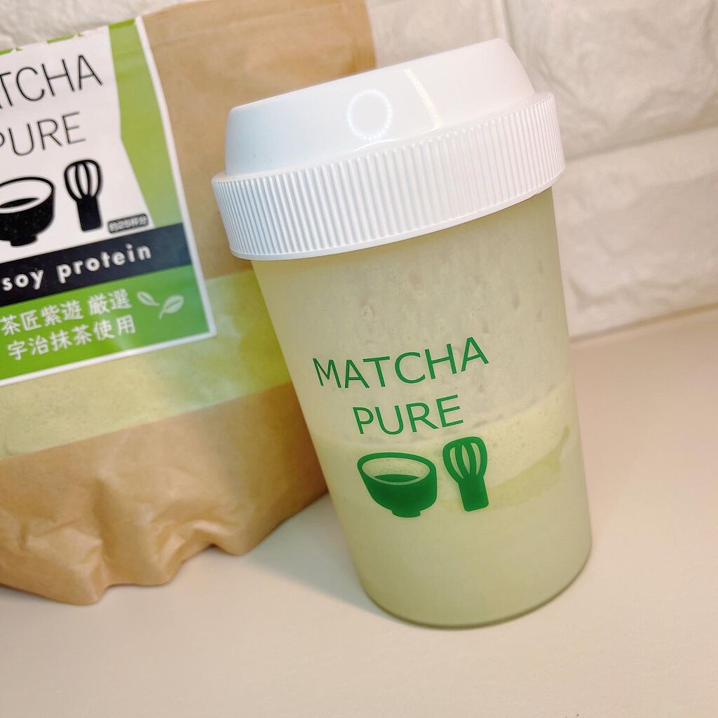 MATCHA PURE（プロテインパウダー）/ピュアパートナー/ソイプロテインを使ったクチコミ（2枚目）