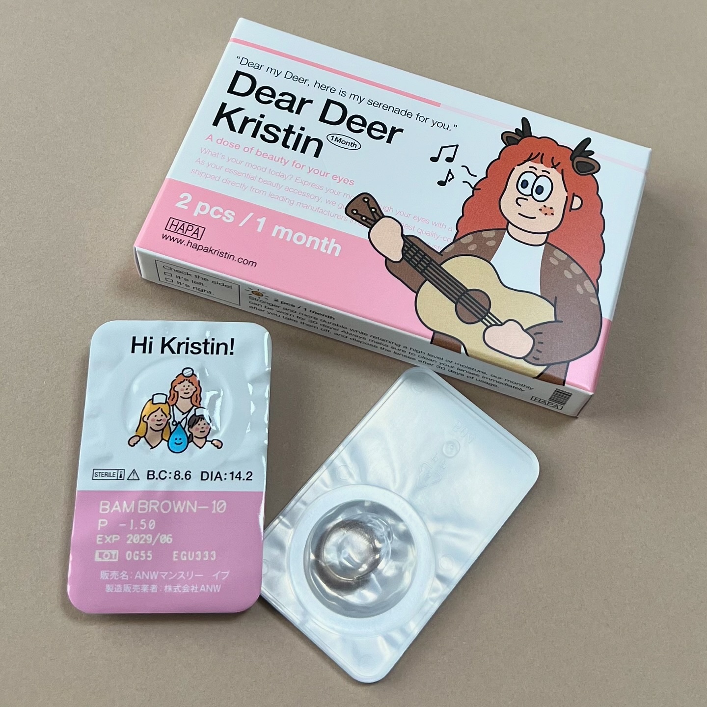 Dear Deer Kristen 1month/Hapa kristin/ワンデー（１DAY）カラコンを使ったクチコミ（2枚目）