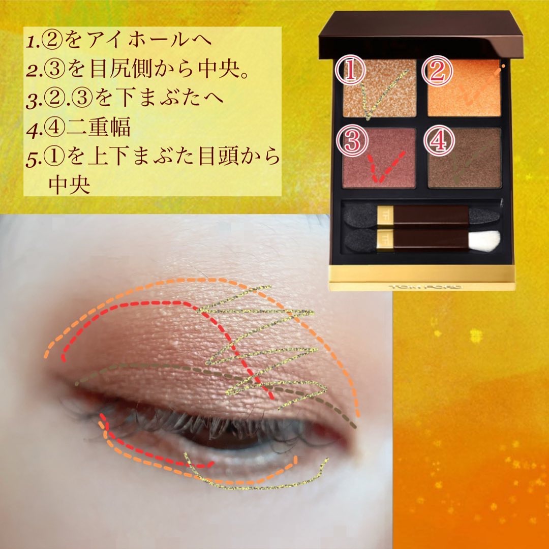 アイ カラー クォード 26 レオパード サン/TOM FORD BEAUTY/アイシャドウパレットを使ったクチコミ（2枚目）