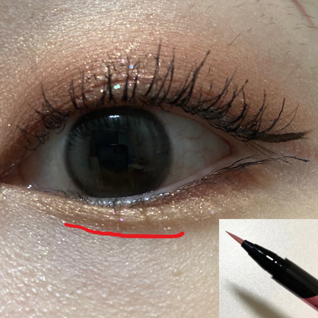 ダブルラインエキスパート(血色陰影カラー) PK-1 極薄ピンク/KATE/リキッドアイライナーを使ったクチコミ（3枚目）