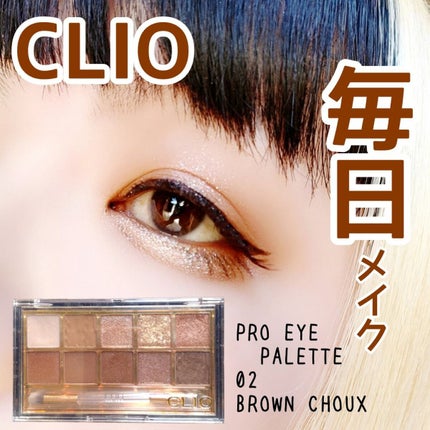 プロ アイ パレット 02 BROWN CHOUX(AD)(日本限定デザイン)/CLIO/アイシャドウパレットを使ったクチコミ(1枚目)