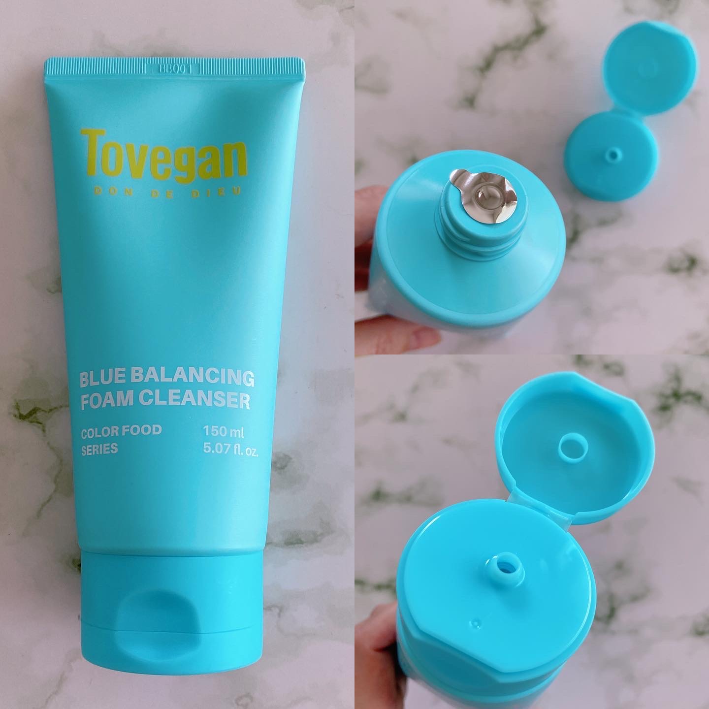 カラーフードシリーズブルーバランシングフォームクレンザー/Tovegan/洗顔フォームを使ったクチコミ（2枚目）