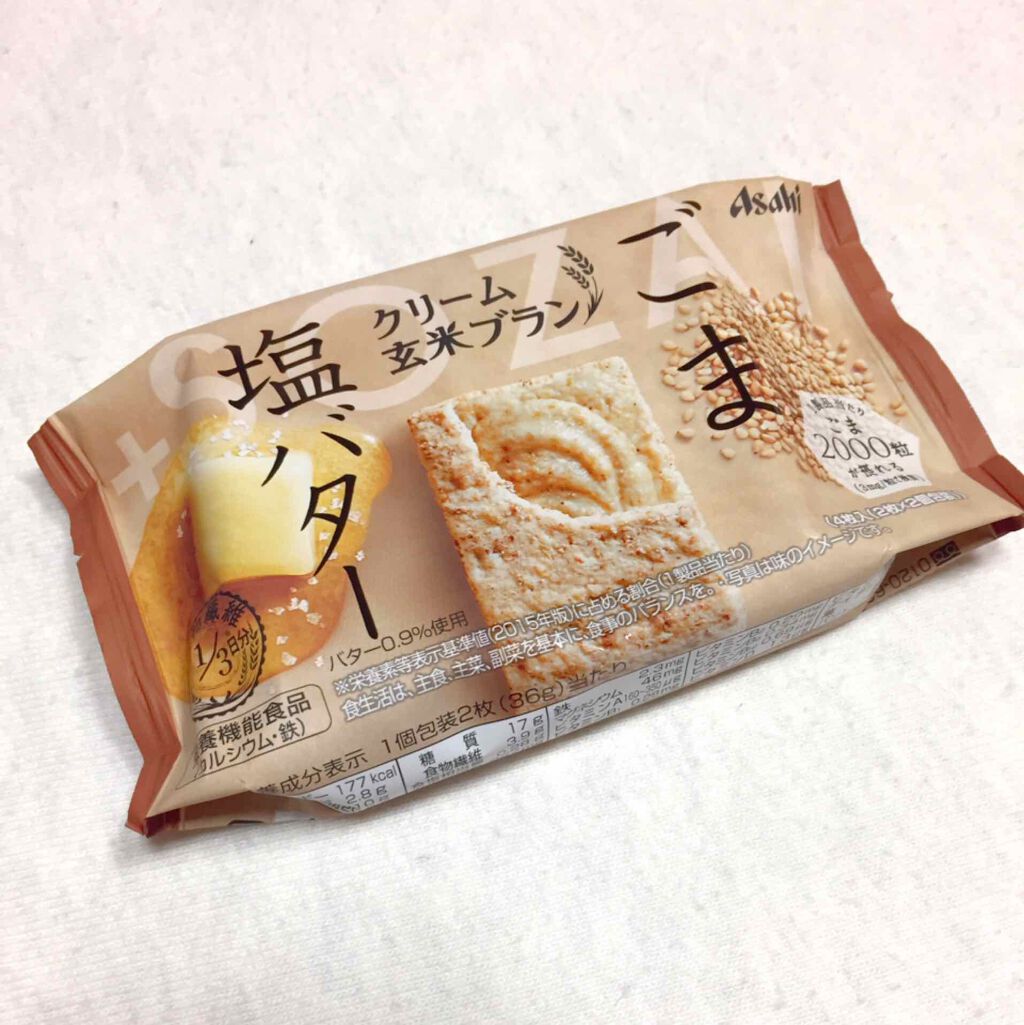 バランスアップ クリーム玄米ブラン ごま塩バター/アサヒフードアンドヘルスケア/バランス栄養食を使ったクチコミ（1枚目）