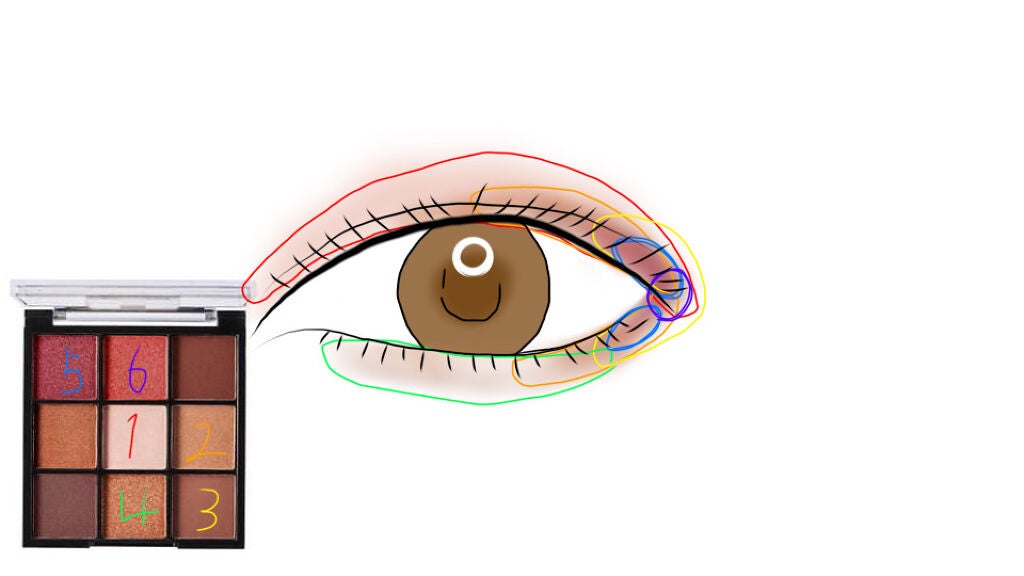 UR GLAM BLOOMING EYE COLOR PALETTE/U R GLAM/アイシャドウパレットを使ったクチコミ(4枚目)