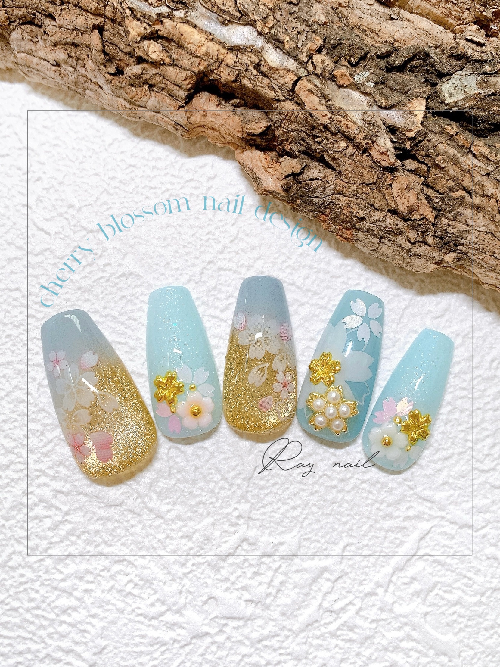 #セルフネイル,#マグネットネイル,#グラデーションネイル,#桜ネイルのネイルデザイン