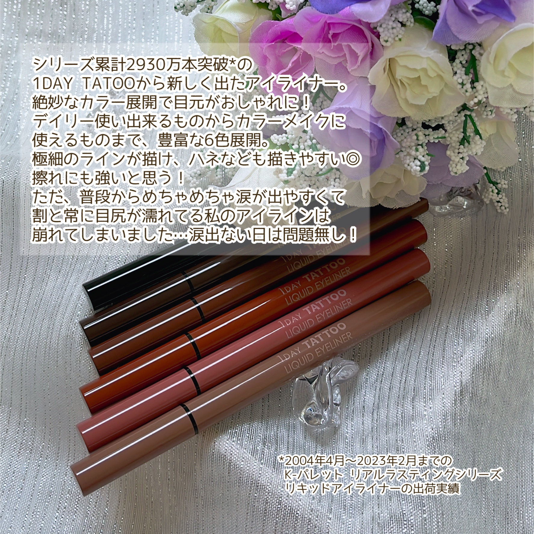 1DAY TATTOO リキッドアイライナー/K-パレット/リキッドアイライナーを使ったクチコミ（3枚目）