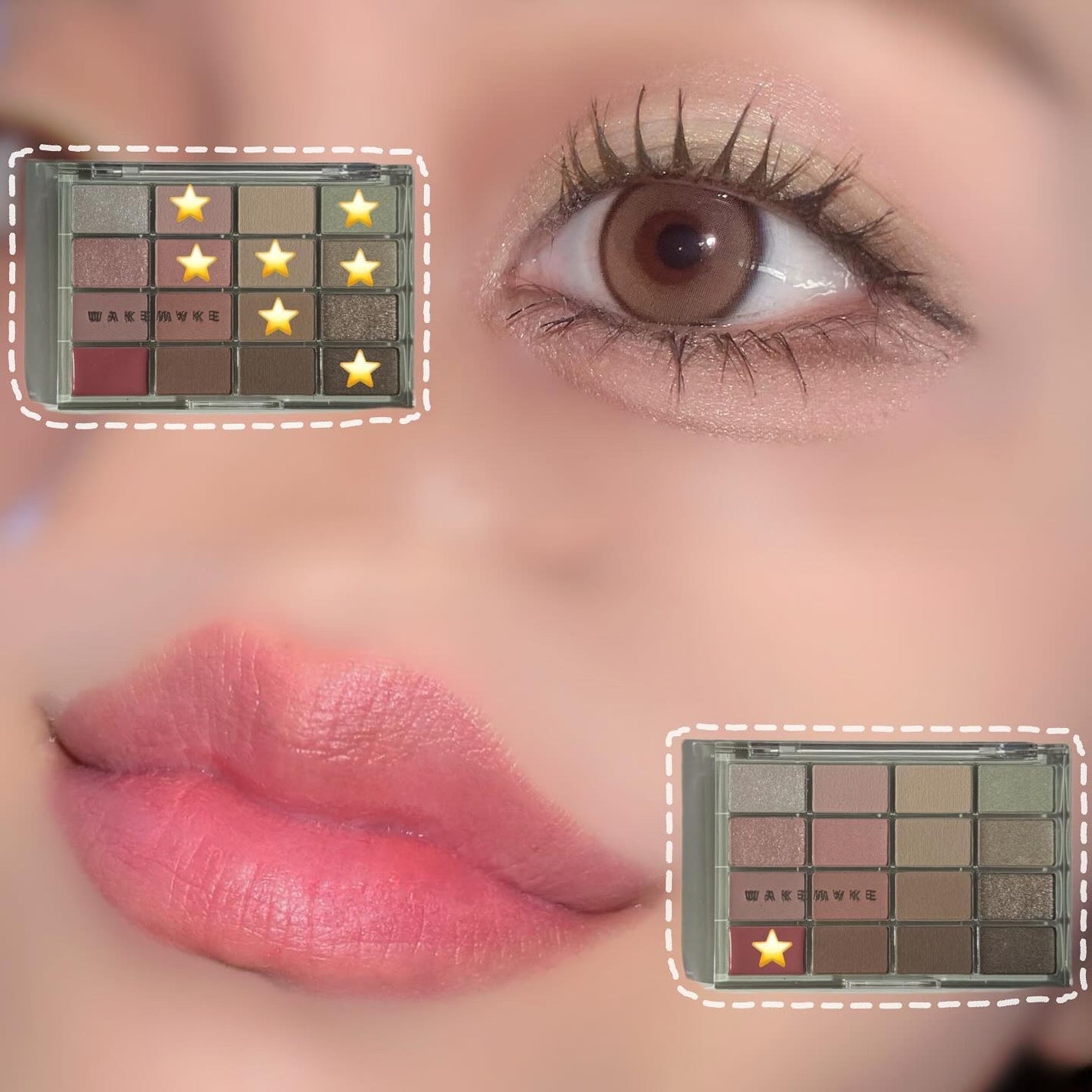 ソフトブラーリングアイパレット/wakemake/アイシャドウパレットを使ったクチコミ(4枚目)