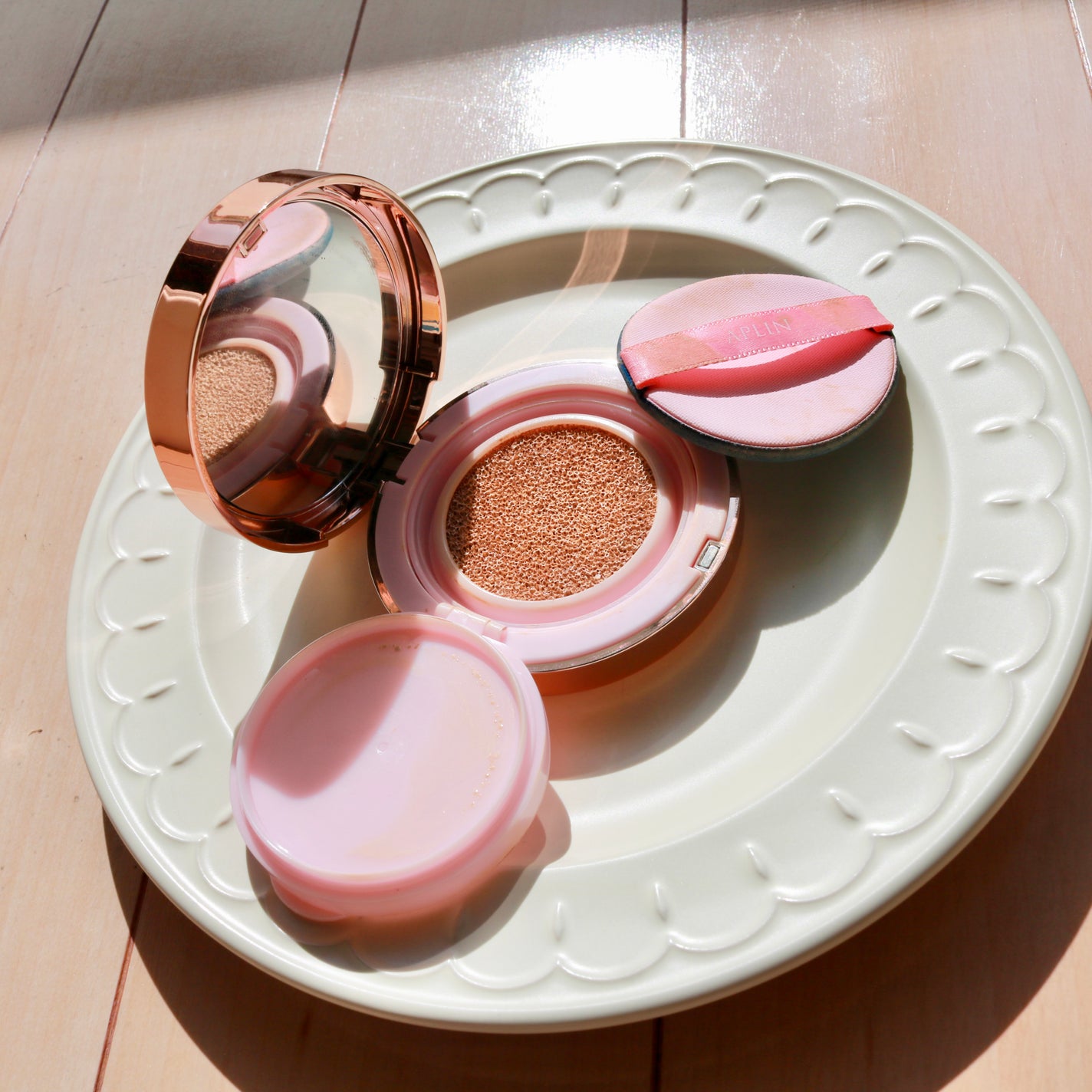 ピンクティーツリーカバープライマークッション/APLIN/クッションファンデーションを使ったクチコミ(1枚目)