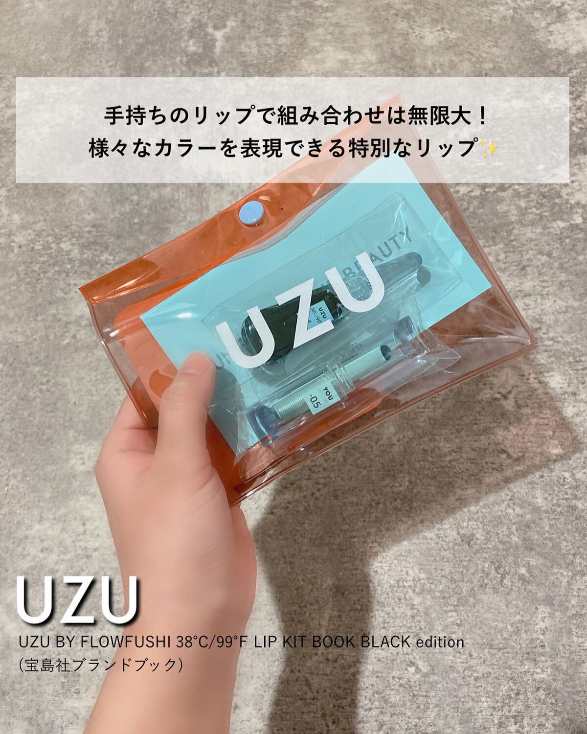 38/99°F LIP KIT BOOK BLACK edition/宝島社/リップグロスを使ったクチコミ（1枚目）