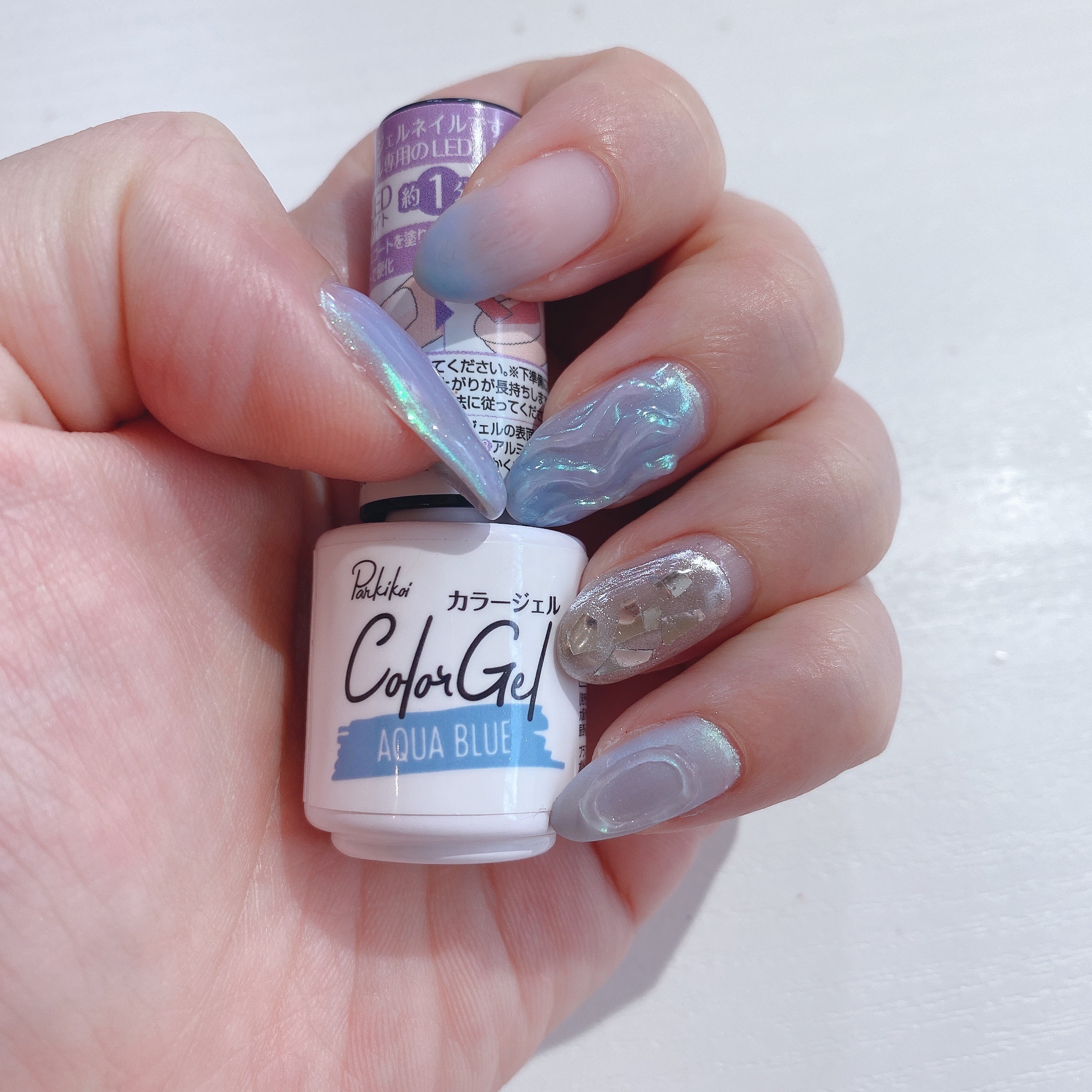 パル カラージェル アクアブルー/キャンドゥ/ジェルネイルを使ったクチコミ（1枚目）
