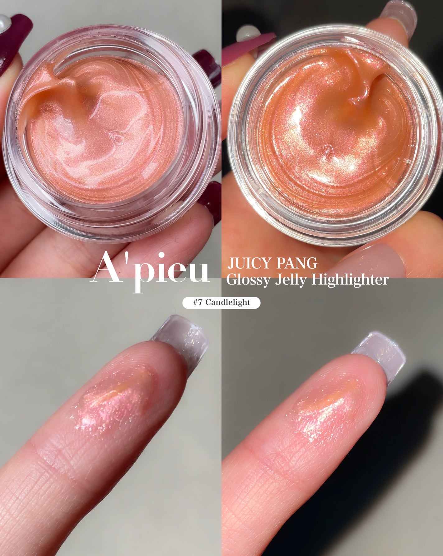 ジューシーパン グロッシージェリーハイライター/A’pieu/クリームハイライトを使ったクチコミ(3枚目)