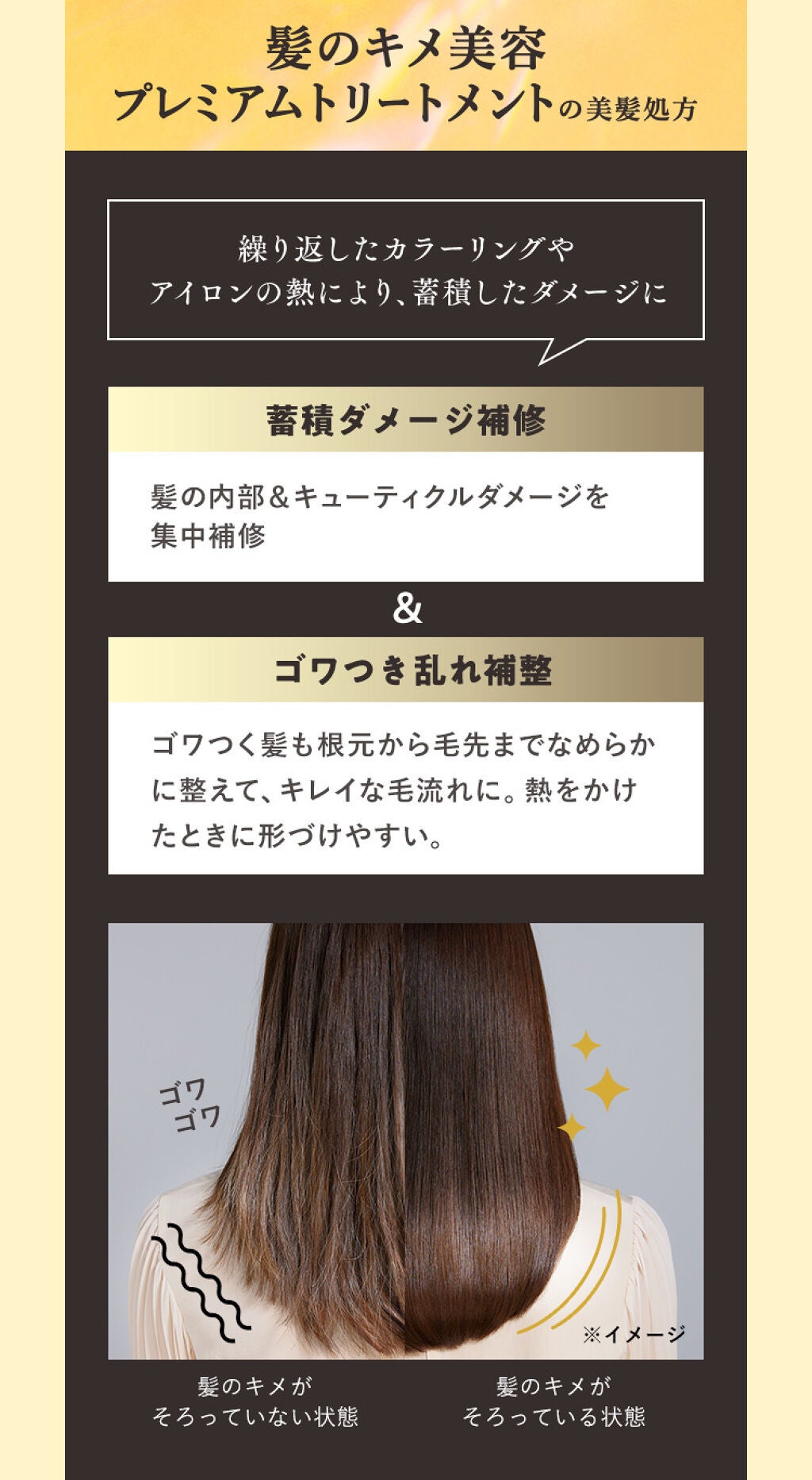 THE BEAUTY 髪のキメ美容プレミアムトリートメント<モイストリペアプレミアム>/エッセンシャル/洗い流すヘアトリートメントを使ったクチコミ(4枚目)