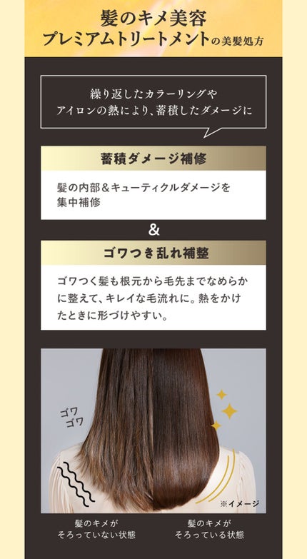 THE BEAUTY 髪のキメ美容プレミアムトリートメント<モイストリペアプレミアム>/エッセンシャル/洗い流すヘアトリートメントを使ったクチコミ(4枚目)