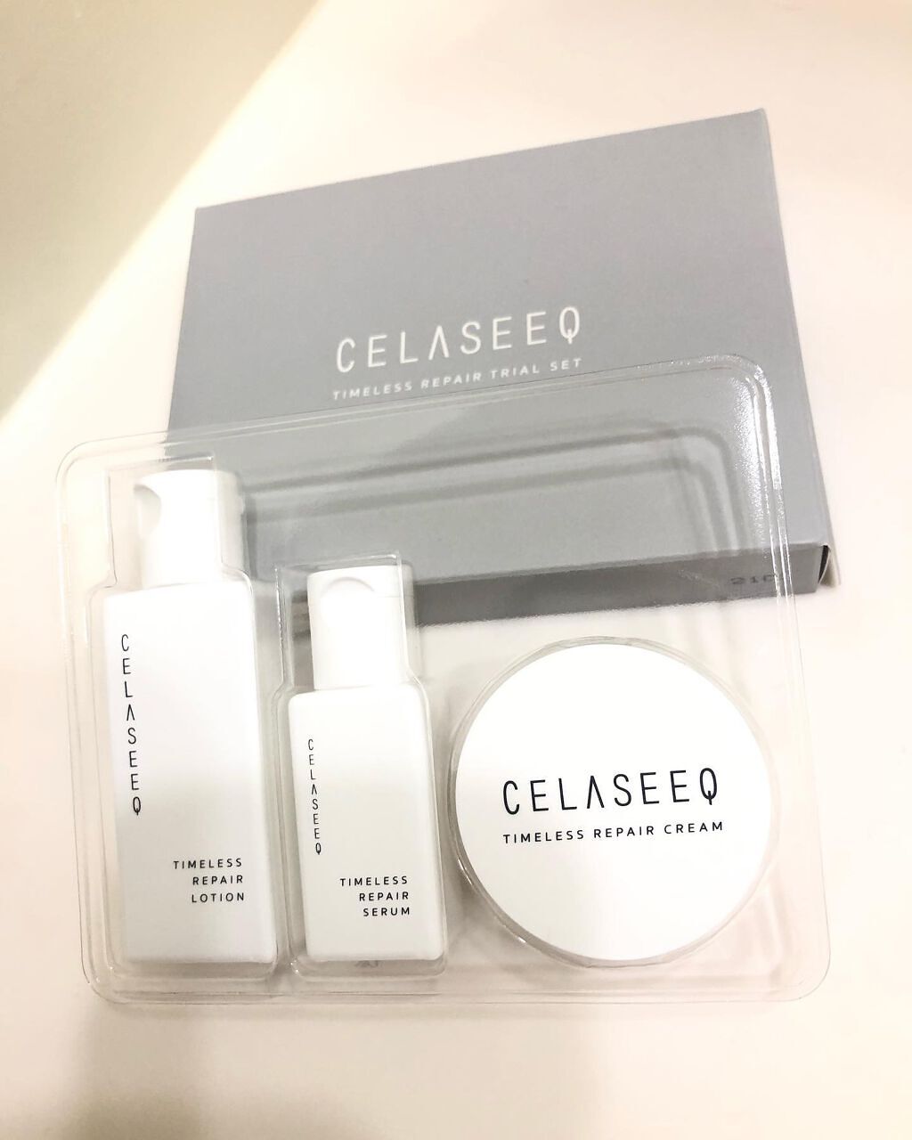 タイムレスリペア 未来肌おためしセット/CELASEEQ/スキンケアキットを使ったクチコミ（1枚目）