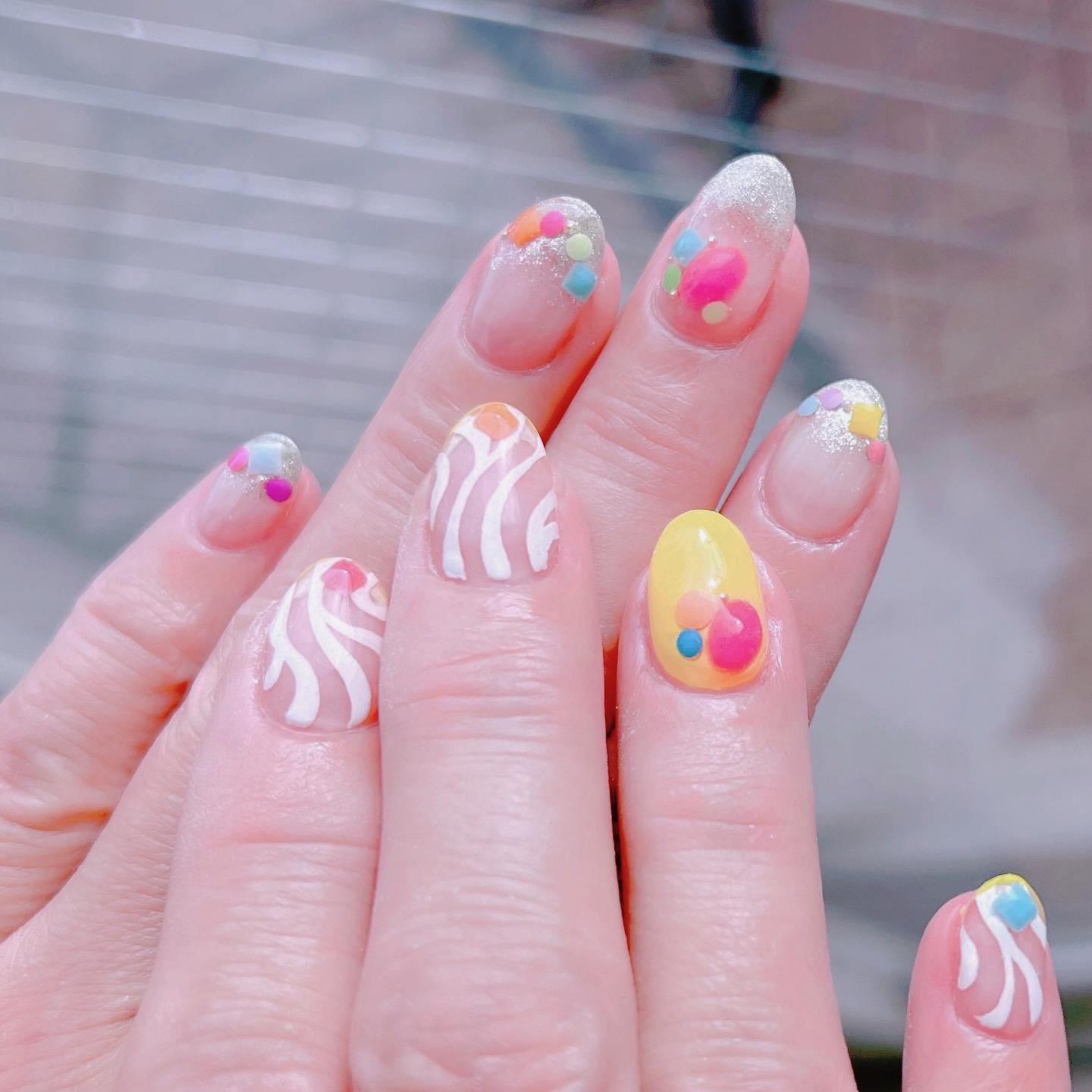 #ネイル,#黄色ネイルのネイルデザイン