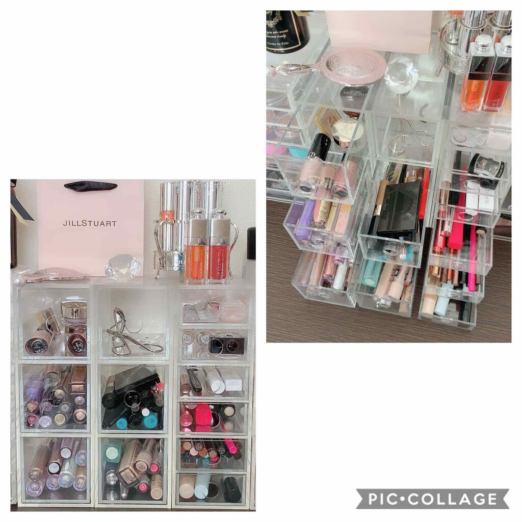 うさまる@ on LIPS 「コスメ収納皆さんこんにちは🐰💗🐰今日は朝からドレッサー(ドレッ..」(3枚目)