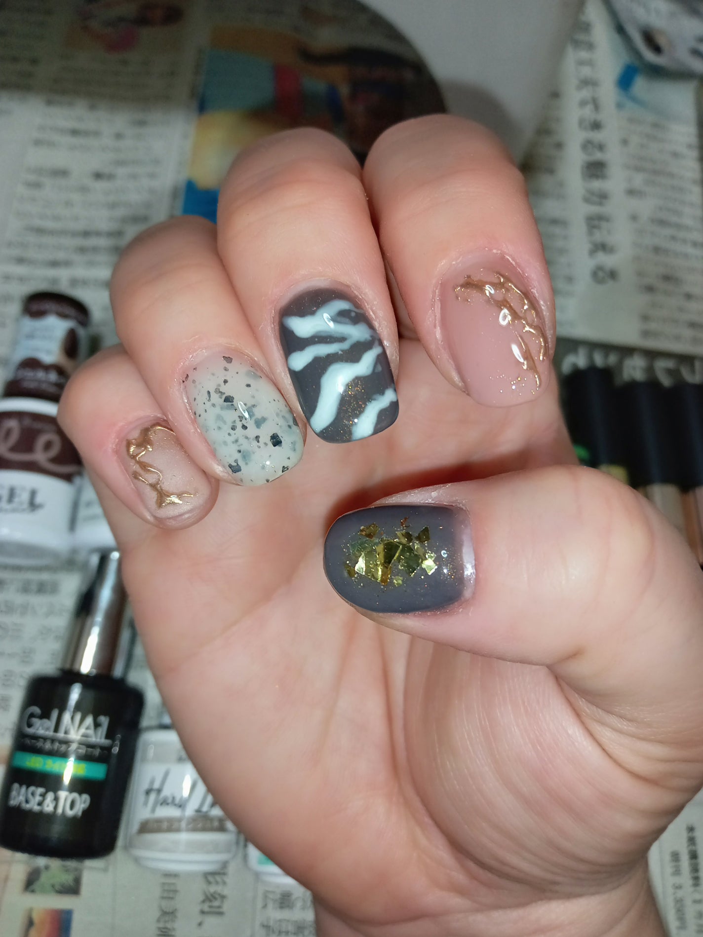 ジェルネイル(ライト対応)/セリア/ジェルネイルを使ったクチコミ(2枚目)