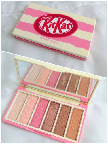 ETUDE プレイカラーアイズ ミニ #キットカット ストロベリーティラミスのクチコミ「春の訪れとともに現れた
🍫KitKat×ETUDE HOUSE🌸

Play Color Ey.....」（2枚目）