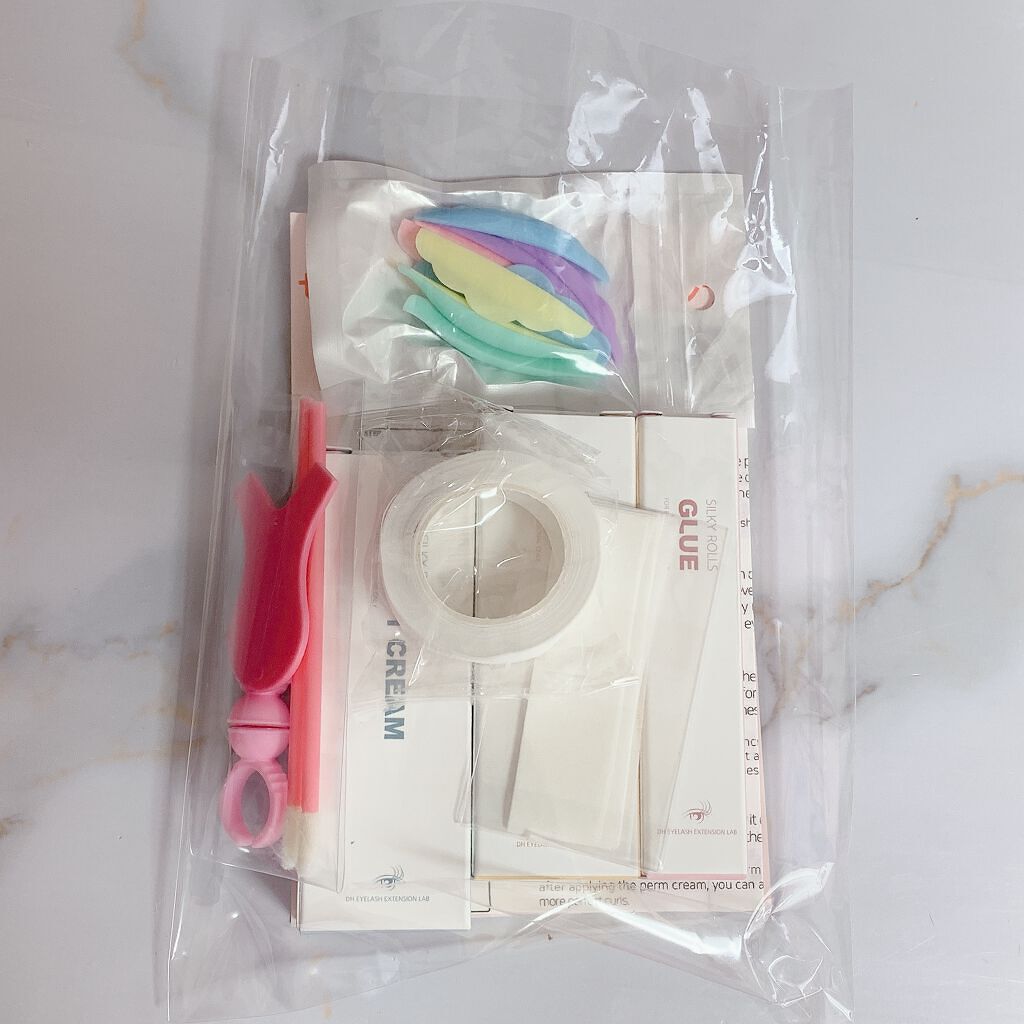 EYE2IN 低刺激 セルフプロ用 まつげパーマ 3種 セット/Qoo10/その他キットセットを使ったクチコミ（1枚目）